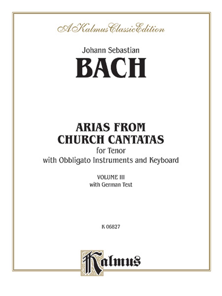 Tenor Arias, Volume III (4 Arias)